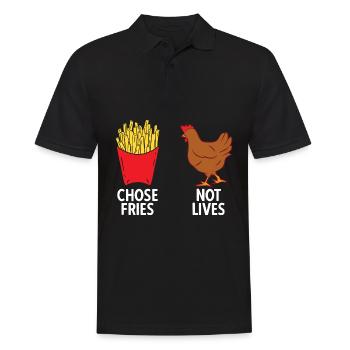 Pommes Frites Pommes Liebhaber Pommes Fritten Gesc - Männer Poloshirt - Schwarz - Vorne - Kai (181cm)