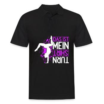 Turnen Gymnsatik Handstand Trainer Sportverein Tur - Männer Poloshirt - Schwarz - Vorne - Kai (181cm)