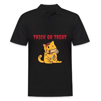 Trick Or Treat - Chat zombie - Polo Homme - noir - Devant - Kai (181cm)