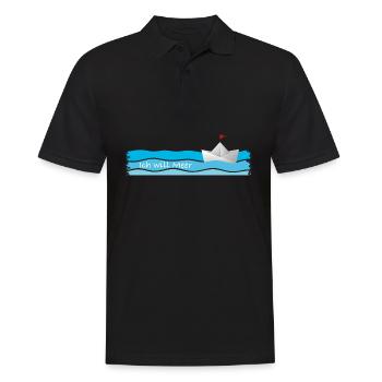 Ich will Meer - Männer Poloshirt - Schwarz - Vorne - Kai (181cm)