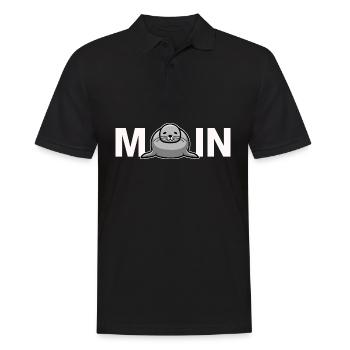 Moin mit Robbe - Männer Poloshirt - Schwarz - Vorne - Kai (181cm)
