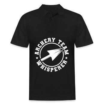 Bogenschütze Bogensport Pfeil Bogen Bogenschießen - Männer Poloshirt - Schwarz - Vorne - Kai (181cm)