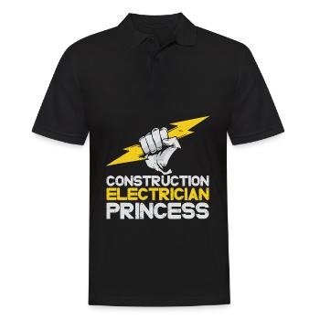 Électricien Ingénieur électricien Technicien en électronique - Polo Homme - noir - Devant - Kai (181cm)