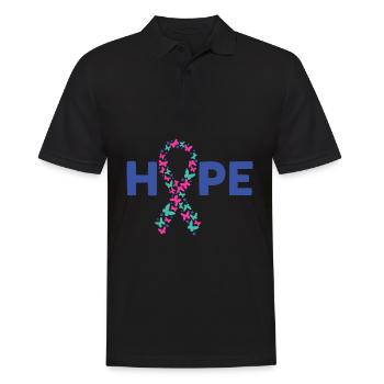 Thyroïde Cancer Hope et Butterfly Band - Polo Homme - noir - Devant - Kai (181cm)