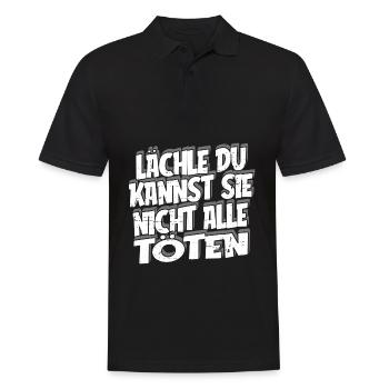 Sarkusmus Spruch Schwarzer Humor Lustiges Ironie - Männer Poloshirt - Schwarz - Vorne - Kai (181cm)