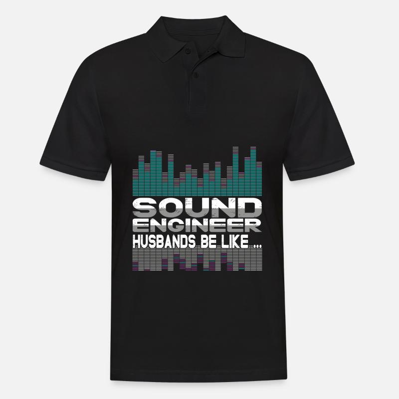 Tontechniker Sound Audio Engineer - Männer Poloshirt - Schwarz