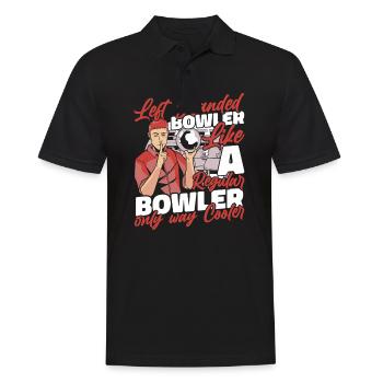 Bowling Bowler Pin Ball Bowling Ball - Männer Poloshirt - Schwarz - Vorne - Kai (181cm)