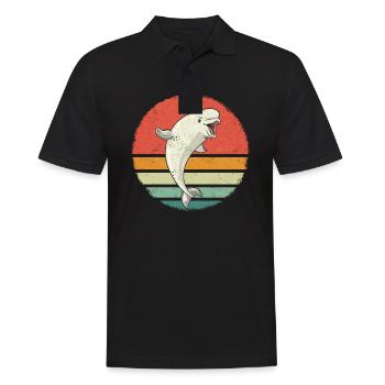 Beluga Wal Ozean Belugas Wale - Männer Poloshirt - Schwarz - Vorne - Kai (181cm)