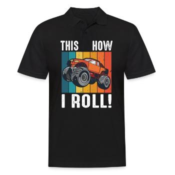 Monster Truck Auto Trucks - Männer Poloshirt - Schwarz - Vorne - Kai (181cm)