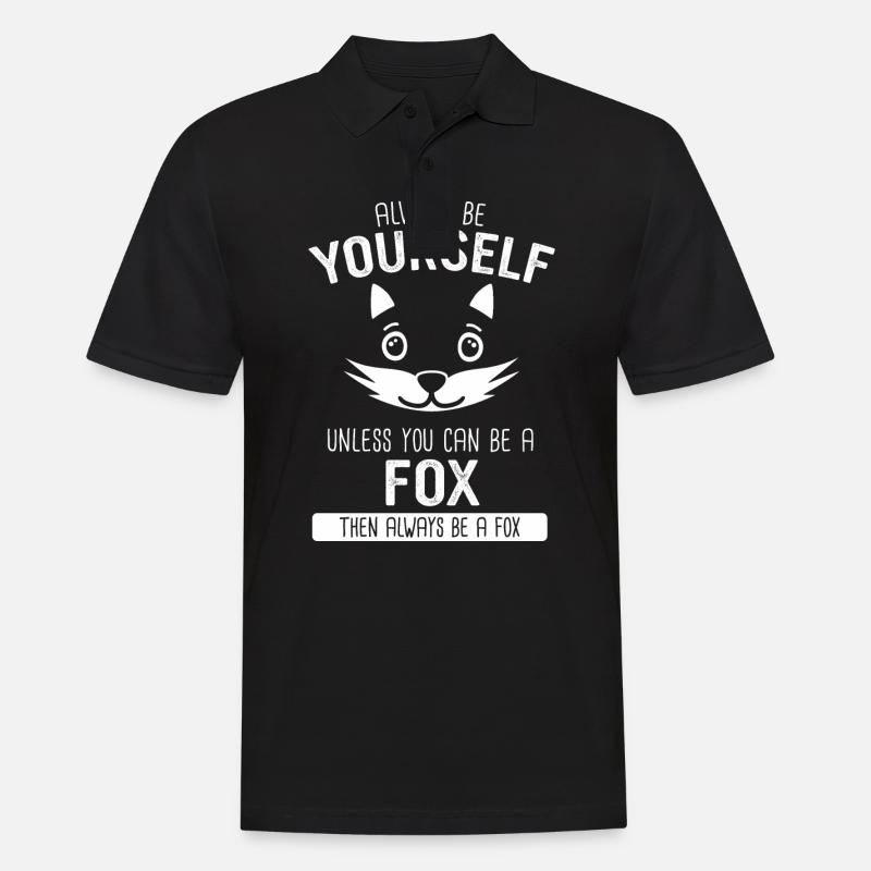 Fuchs Füchse Tier - Männer Poloshirt - Schwarz