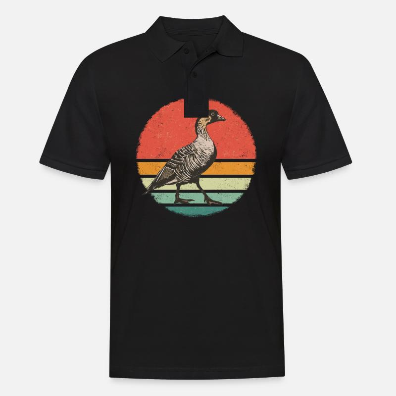 Gans Tier Vogel Gänse - Männer Poloshirt - Schwarz