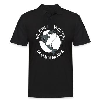 Orca Killerwal Ozean Tier Wale - Männer Poloshirt - Schwarz - Vorne - Kai (181cm)