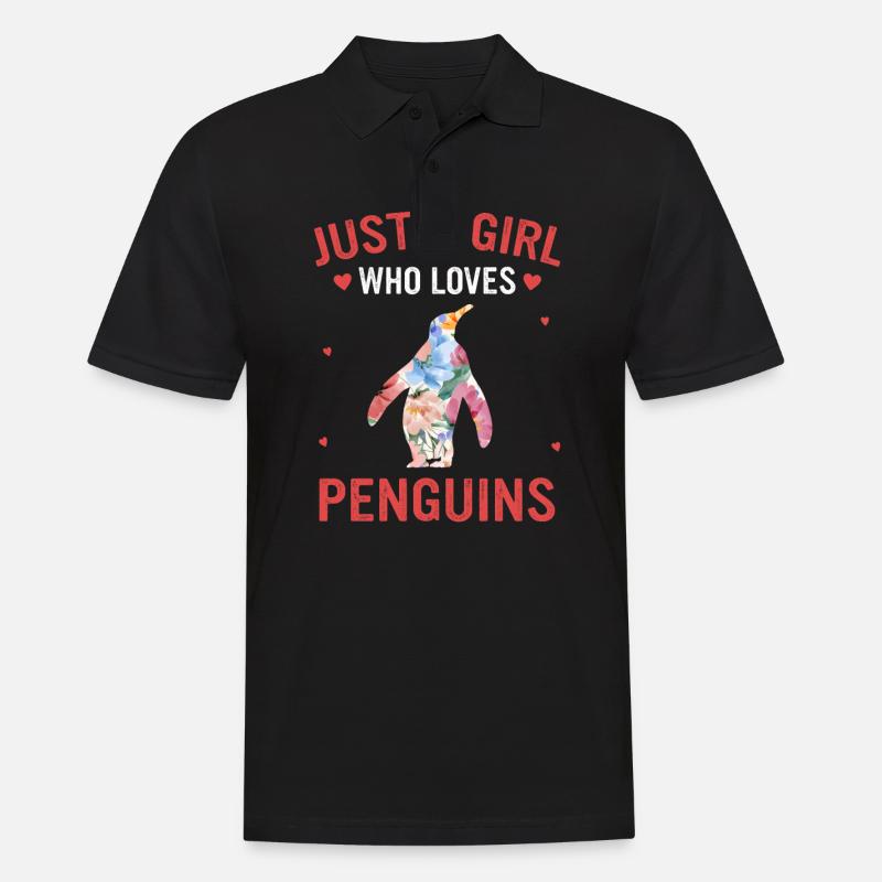 Pinguin Pinguine Tier - Männer Poloshirt - Schwarz