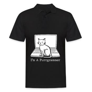 Programmeur Coder Développeur de logiciels - Polo Homme - noir - Devant - Kai (181cm)