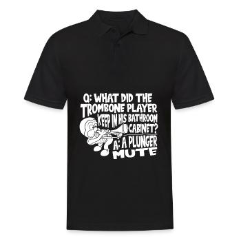 Trombone - Men's Polo Shirt - black - Front - Kai (181cm)