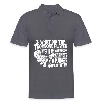 Trombone - Men's Polo Shirt - charcoal grey - Front - Nico (186cm)