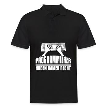 Programmierer Coder Software Entwickler - Männer Poloshirt - Schwarz - Vorne - Kai (181cm)