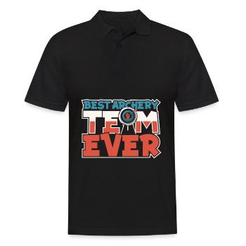 Bogenschütze Bogensport Pfeil Bogen Bogenschießen - Männer Poloshirt - Schwarz - Vorne - Kai (181cm)