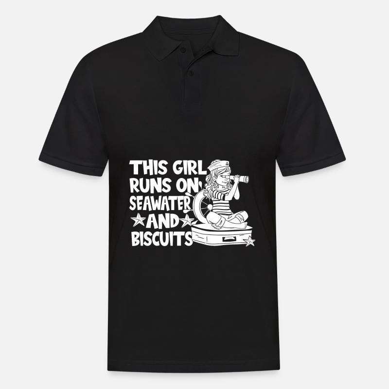Seglen Segelboot Segler - Männer Poloshirt - Schwarz