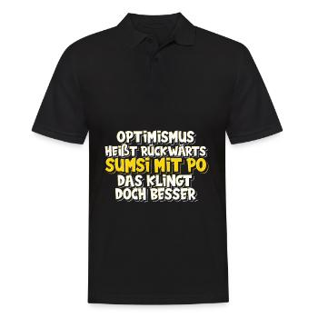 Sarkusmus Spruch Schwarzer Humor Lustiges Ironie - Männer Poloshirt - Schwarz - Vorne - Kai (181cm)