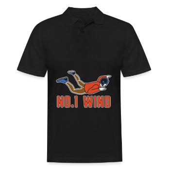 Indoor Skydiving - Men's Polo Shirt - black - Front - Kai (181cm)