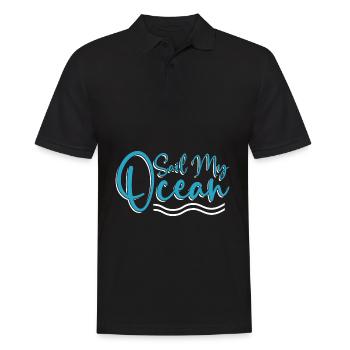 Seglen Segelboot Segler - Männer Poloshirt - Schwarz - Vorne - Kai (181cm)