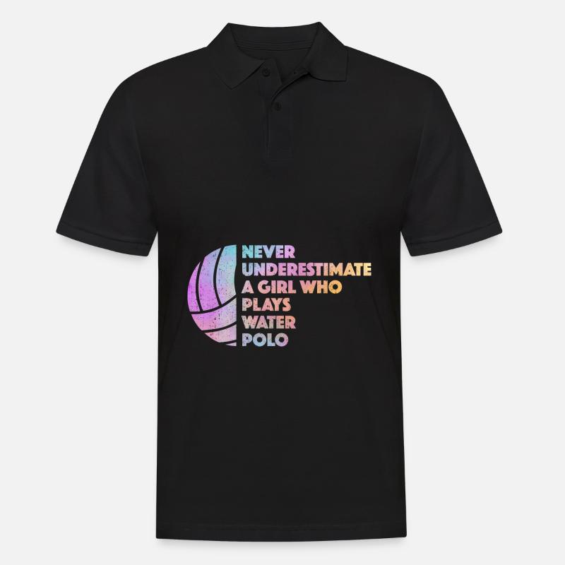 Wasserball - Männer Poloshirt - Schwarz
