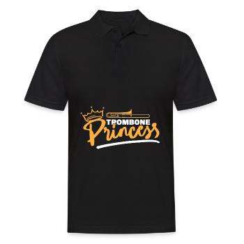 Posaune - Männer Poloshirt - Schwarz - Vorne - Kai (181cm)