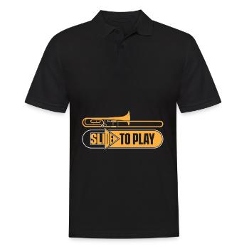 Trombone - Men's Polo Shirt - black - Front - Kai (181cm)