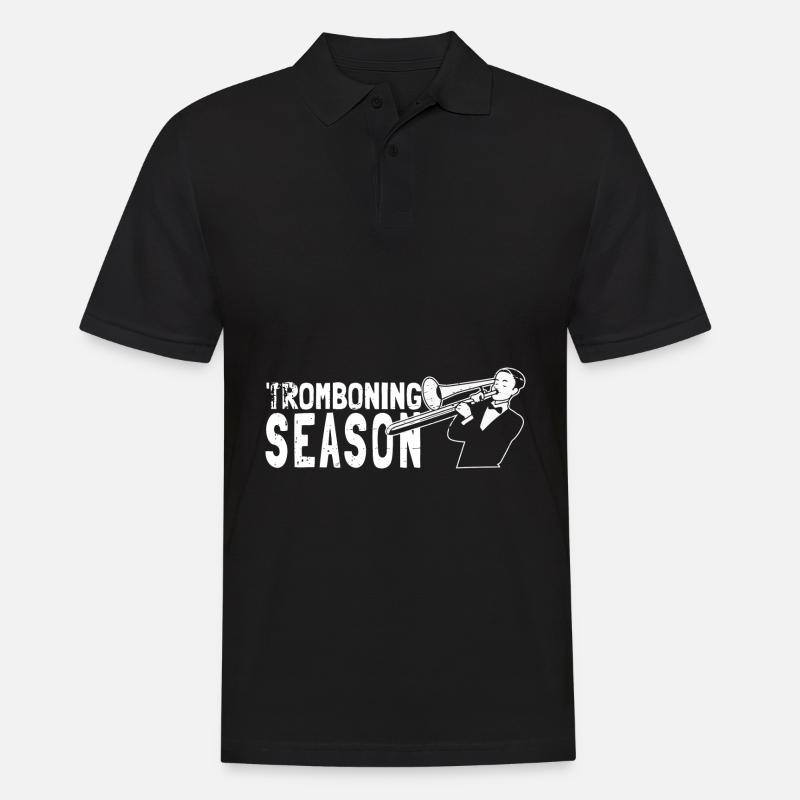 Posaune - Männer Poloshirt - Schwarz