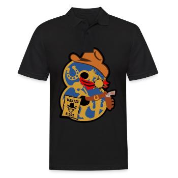 Cowboy 8. Geburtstagsparty Nummer 8 - 8 Jahre - Männer Poloshirt - Schwarz - Vorne - Kai (181cm)
