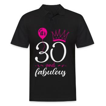 30 and Fabulous, 30 birthday - Men's Polo Shirt - black - Front - Kai (181cm)