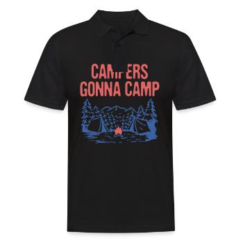 Campers Gonna Camp Summer Vacation Tropical Trip - Männer Poloshirt - Schwarz - Vorne - Kai (181cm)
