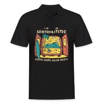 I Need To Be Seahabilitated South Padre Island - Männer Poloshirt - Schwarz - Vorne - Kai (181cm)