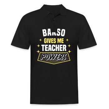 Bakso Gives Me Teacher Powers Funny Professor - Men's Polo Shirt - black - Front - Kai (181cm)