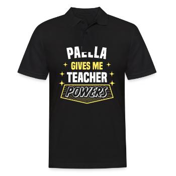 Paella me donne des pouvoirs de professeur drôle de professeur - Polo Homme - noir - Devant - Kai (181cm)