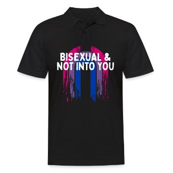 Bisexual & Not into You Bi Single Bi Pride - Men's Polo Shirt - black - Front - Kai (181cm)