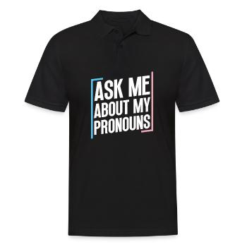 Trans Transgender Transsexual Pride - Men's Polo Shirt - black - Front - Kai (181cm)