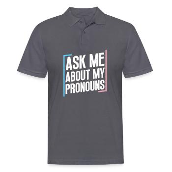 Trans Transgender Transsexual Pride - Men's Polo Shirt - charcoal grey - Front - Nico (186cm)