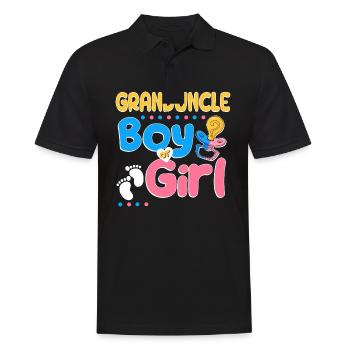 Pink or Blue Granduncle Loves You Best Uncle Ever - Männer Poloshirt - Schwarz - Vorne - Kai (181cm)