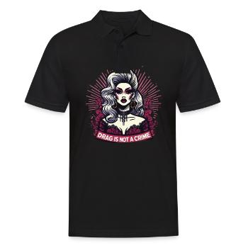 Exclusive Drag Culture and Drag Queen Inspired - Männer Poloshirt - Schwarz - Vorne - Kai (181cm)