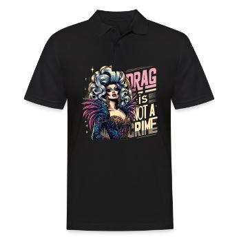 Exclusive Drag Culture and Drag Queen Inspired - Männer Poloshirt - Schwarz - Vorne - Kai (181cm)
