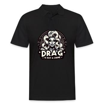 Exclusive Drag Culture and Drag Queen Inspired - Männer Poloshirt - Schwarz - Vorne - Kai (181cm)