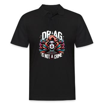 Exclusive Drag Culture and Drag Queen Inspired - Männer Poloshirt - Schwarz - Vorne - Kai (181cm)