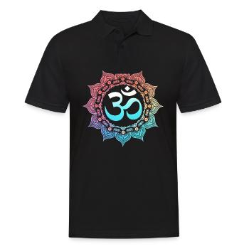 Om Mandala Spirituelles Zen Yoga Buddhistische - Männer Poloshirt - Schwarz - Vorne - Kai (181cm)