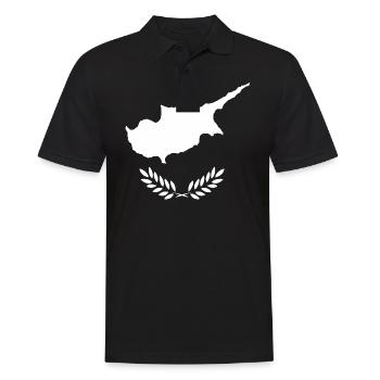 Zypern Stil Design T-Shirt - Männer Poloshirt - Schwarz - Vorne - Kai (181cm)