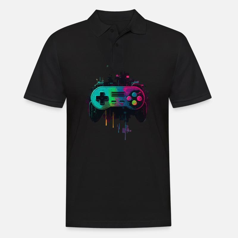 Retro Console - Men's Polo Shirt - black