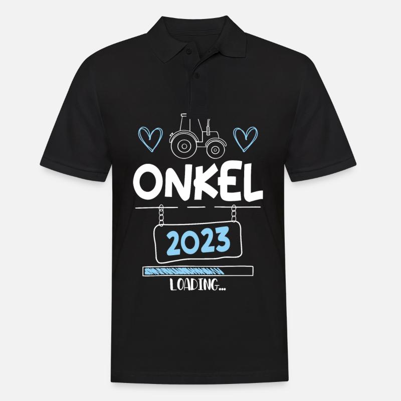 Onkel 2023 Loading - Männer Poloshirt - Schwarz