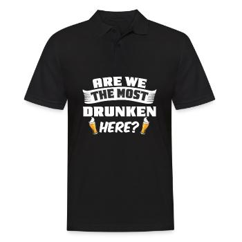 Wochenende mit Freunden in Gruppe Party Trinken - Männer Poloshirt - Schwarz - Vorne - Kai (181cm)