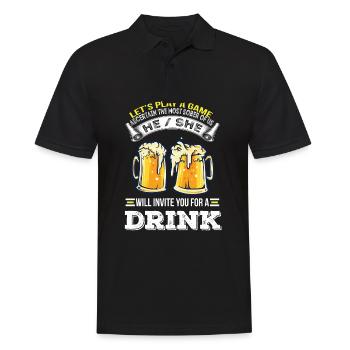 Wochenende mit Freunden in Gruppe Party Trinken - Männer Poloshirt - Schwarz - Vorne - Kai (181cm)